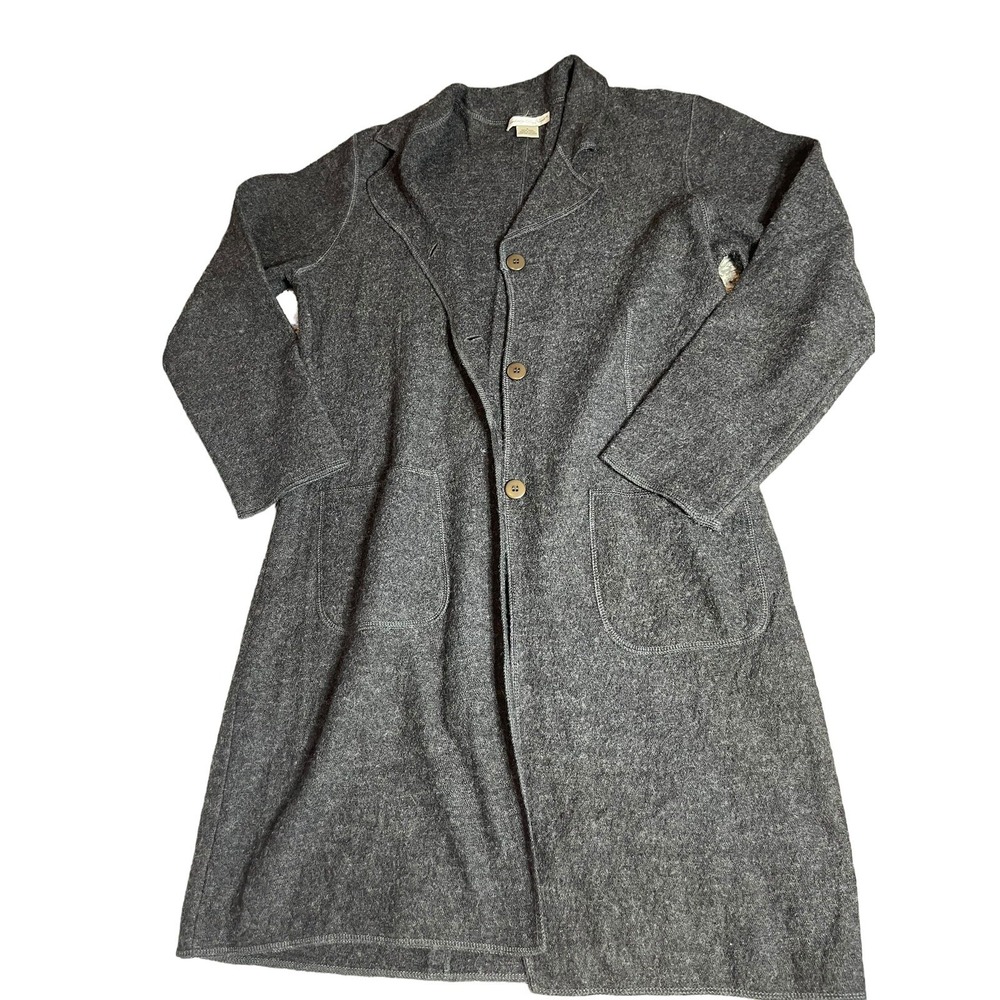 Cambridge Dry Goods Women's 100% Wool Cardigan Sweater Gray Small